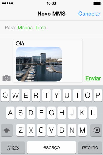 Pressione Enviar, quando você terminar de digitar sua MMS. Pressione Enviar, quando você terminar de digitar sua MMS.