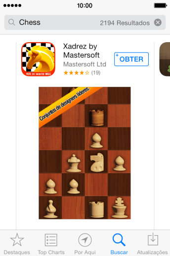 Pressione o app desejado. Pressione o app desejado.