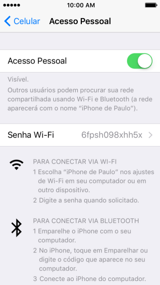Pressione Senha Wi-Fi, e digite a senha desejada. Pressione Senha Wi-Fi, e digite a senha desejada.