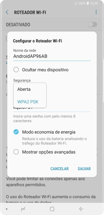 Pressione WPA2 PSK para proteger seu Roteador Wi-Fi com uma senha. Pressione WPA2 PSK para proteger seu Roteador Wi-Fi com uma senha.