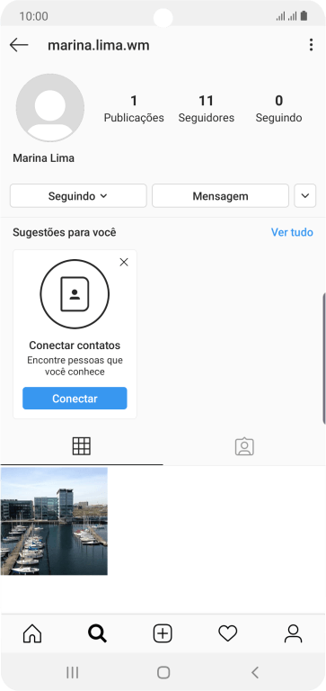 Pressione o ícone de busca. Pressione o ícone de busca.
