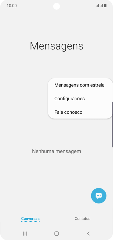 Pressione Configurações. Pressione Configurações.