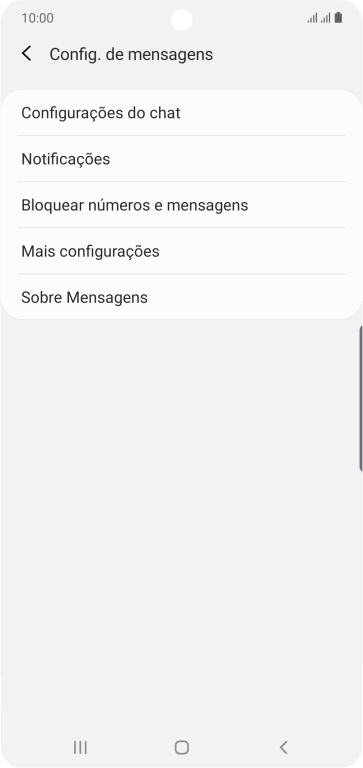 Pressione Mais configurações. Pressione Mais configurações.