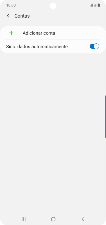 Pressione Adicionar conta. Pressione Adicionar conta.