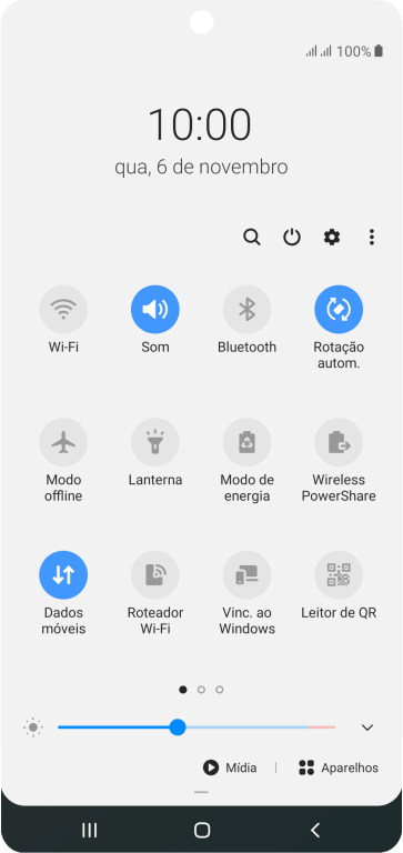 Pressione o ícone de configurações. Pressione o ícone de configurações.