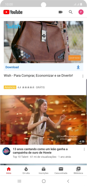 Pressione o ícone de fazer upload. Pressione o ícone de fazer upload.