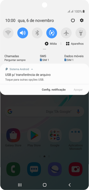 Pressione Toque para outras opções USB.. Pressione Toque para outras opções USB..