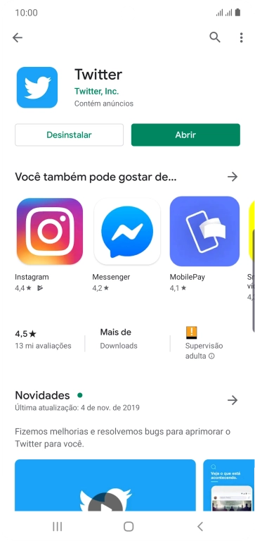 Pressione a tecla de início para finalizar e voltar à tela inicial. Pressione a tecla de início para finalizar e voltar à tela inicial.