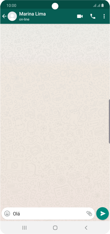 Pressione o ícone de enviar. Pressione o ícone de enviar.