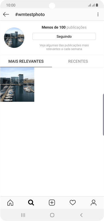 Pressione o ícone de novo post. Pressione o ícone de novo post.