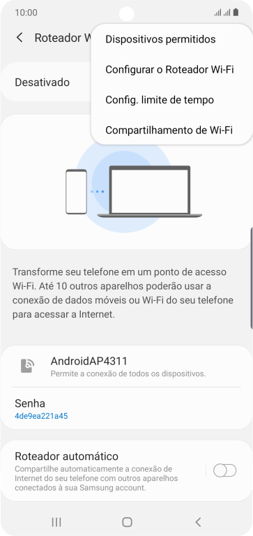 Pressione Configurar o Roteador Wi-Fi. Pressione Configurar o Roteador Wi-Fi.
