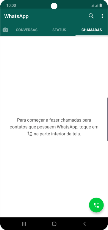 Pressione o ícone de chamada. Pressione o ícone de chamada.