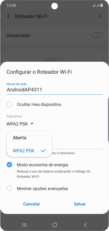 Pressione WPA2 PSK para proteger seu Roteador Wi-Fi com uma senha. Pressione WPA2 PSK para proteger seu Roteador Wi-Fi com uma senha.