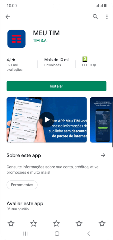 Pressione Instalar, e siga as indicações da tela para instalar o app. Pressione Instalar, e siga as indicações da tela para instalar o app.