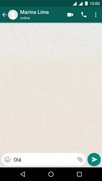 Pressione o ícone de enviar. Pressione o ícone de enviar.