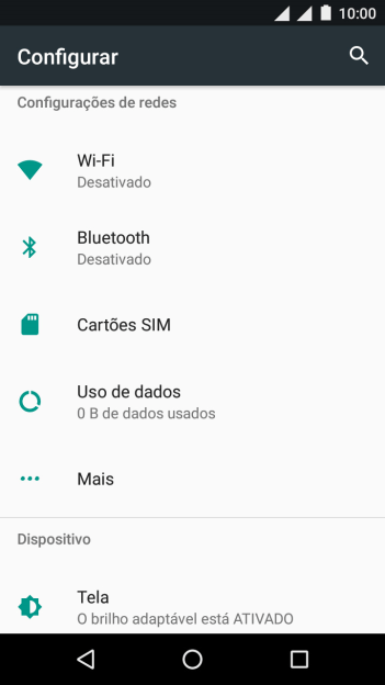 Pressione Cartões SIM. Pressione Cartões SIM.