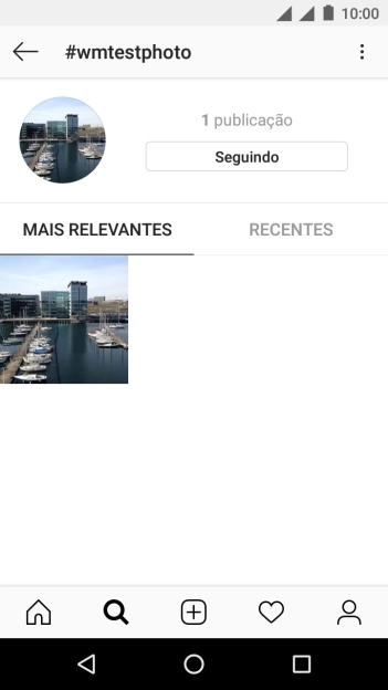 Pressione o ícone de novo post. Pressione o ícone de novo post.