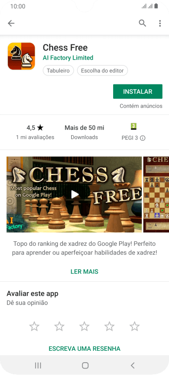 Pressione INSTALAR, e siga as indicações da tela para instalar o app. Pressione INSTALAR, e siga as indicações da tela para instalar o app.