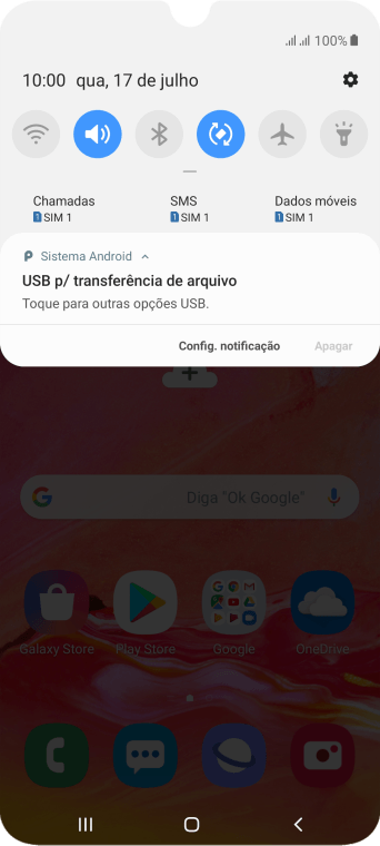 Pressione Toque para outras opções USB.. Pressione Toque para outras opções USB..