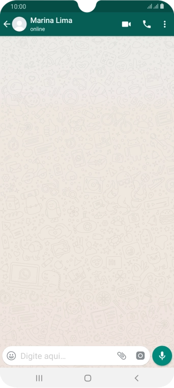 Pressione o campo de escrever, e digite a mensagem desejada. Pressione o campo de escrever, e digite a mensagem desejada.