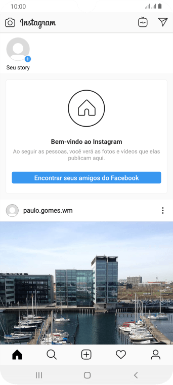 Pressione o ícone de busca. Pressione o ícone de busca.