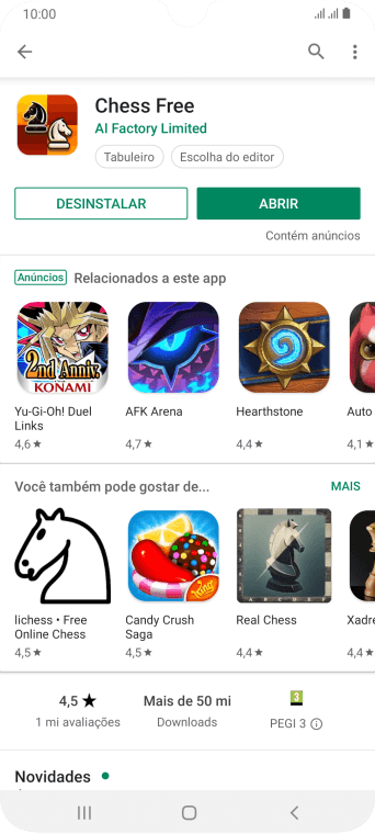 Pressione a tecla de início para finalizar e voltar à tela inicial. Pressione a tecla de início para finalizar e voltar à tela inicial.
