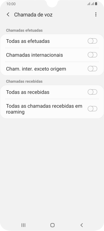 Pressione o indicador ao lado do tipo de bloqueio desejado para ativar ou desativar a função. Pressione o indicador ao lado do tipo de bloqueio desejado para ativar ou desativar a função.