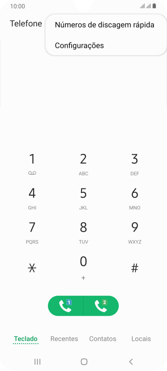 Pressione Configurações. Pressione Configurações.