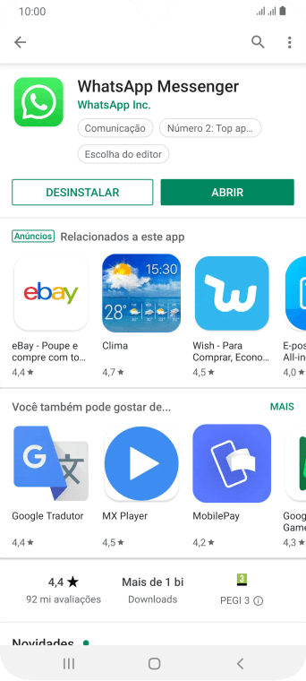 Pressione a tecla de início para voltar à tela inicial. Pressione a tecla de início para voltar à tela inicial.