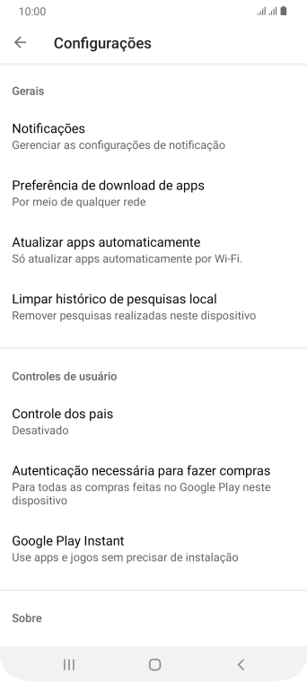 Pressione Atualizar apps automaticamente. Pressione Atualizar apps automaticamente.