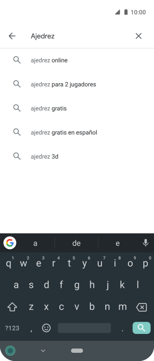 Insira o nome ou assunto do app desejado, e pressione o ícone de busca. Insira o nome ou assunto do app desejado, e pressione o ícone de busca.