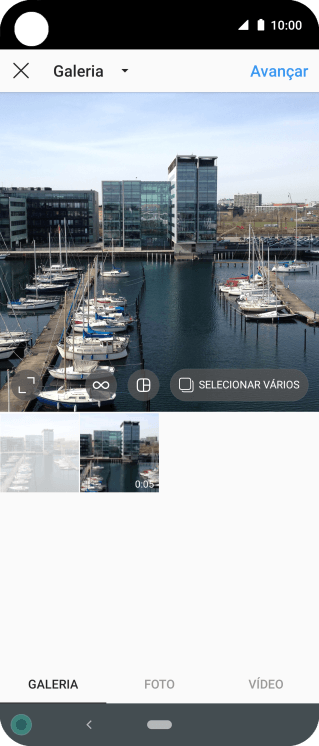 Pressione GALERIA, e navegue até a pasta desejada. Pressione GALERIA, e navegue até a pasta desejada.