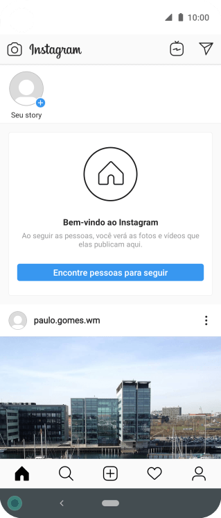 Pressione o ícone de busca. Pressione o ícone de busca.