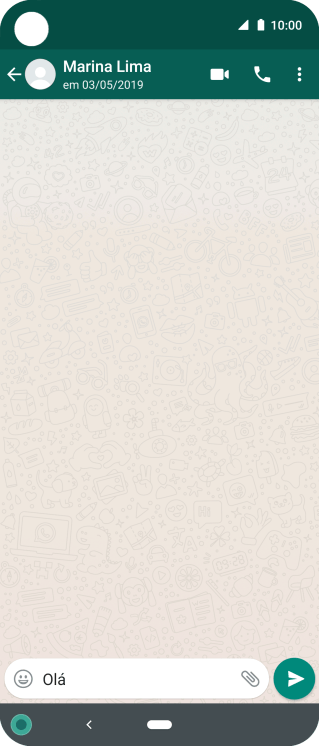 Pressione o ícone de enviar. Pressione o ícone de enviar.