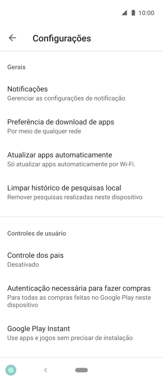 Pressione Atualizar apps automaticamente. Pressione Atualizar apps automaticamente.