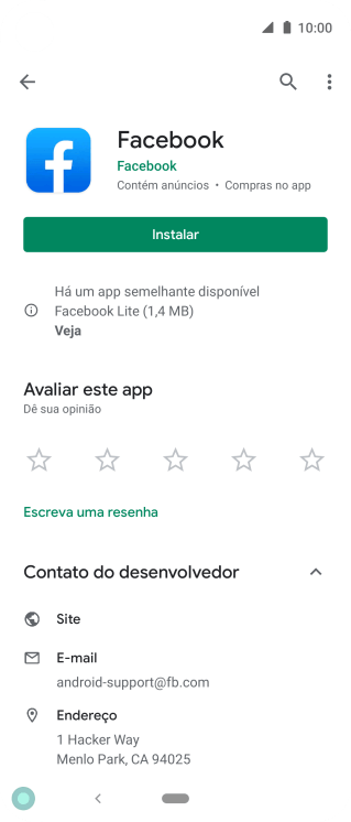 Pressione Instalar, e siga as indicações da tela para instalar o app. Pressione Instalar, e siga as indicações da tela para instalar o app.