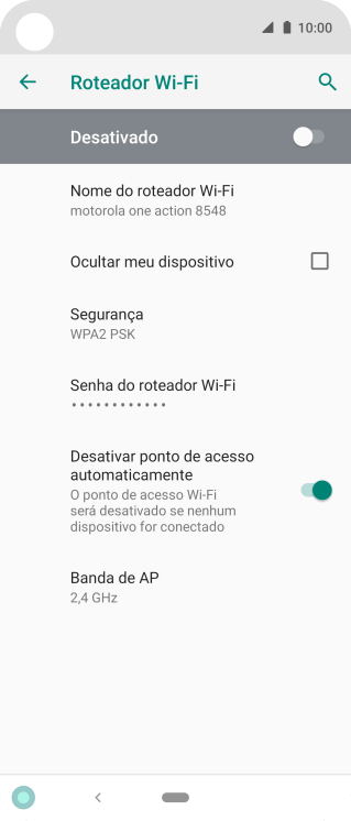 Pressione Senha do roteador Wi-Fi. Pressione Senha do roteador Wi-Fi.