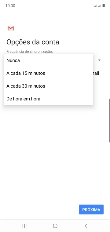 Pressione a configuração desejada. Pressione a configuração desejada.