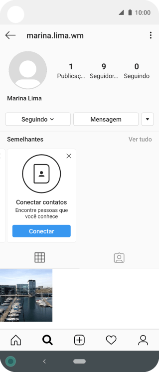 Pressione o ícone de busca. Pressione o ícone de busca.