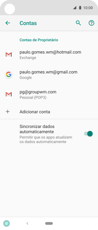 Pressione o indicador ao lado de Pressione o indicador ao lado de