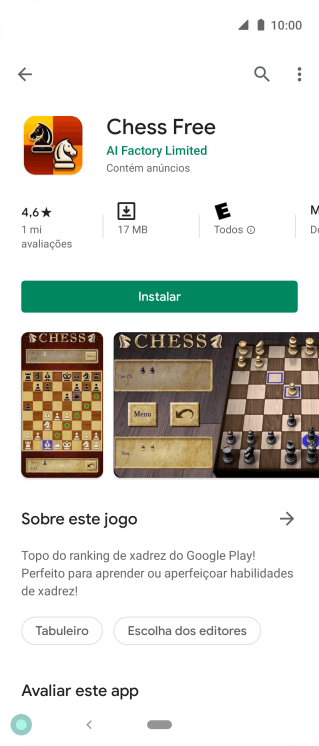 Pressione Instalar, e siga as indicações da tela para instalar o app. Pressione Instalar, e siga as indicações da tela para instalar o app.