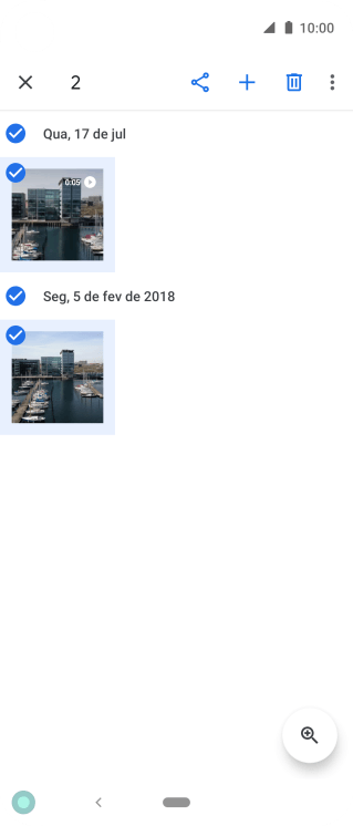 Pressione o ícone de compartilhar. Pressione o ícone de compartilhar.
