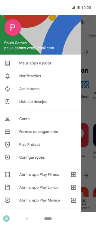 Pressione Configurações. Pressione Configurações.