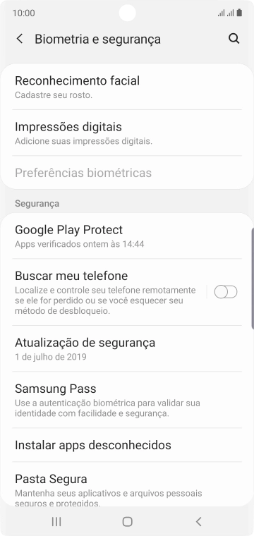 Pressione Impressões digitais. Pressione Impressões digitais.