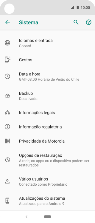 Pressione Opções de restauração. Pressione Opções de restauração.