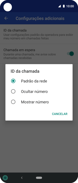 Pressione Mostrar número para ativar a identificação do seu número. Pressione Mostrar número para ativar a identificação do seu número.