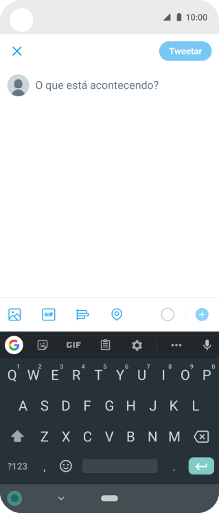 Pressione o campo de escrever, e digite o texto desejado. Pressione o campo de escrever, e digite o texto desejado.