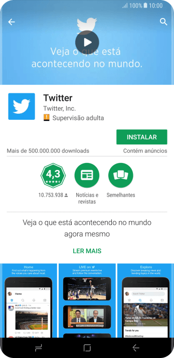 Pressione INSTALAR, e siga as indicações da tela para instalar o app. Pressione INSTALAR, e siga as indicações da tela para instalar o app.