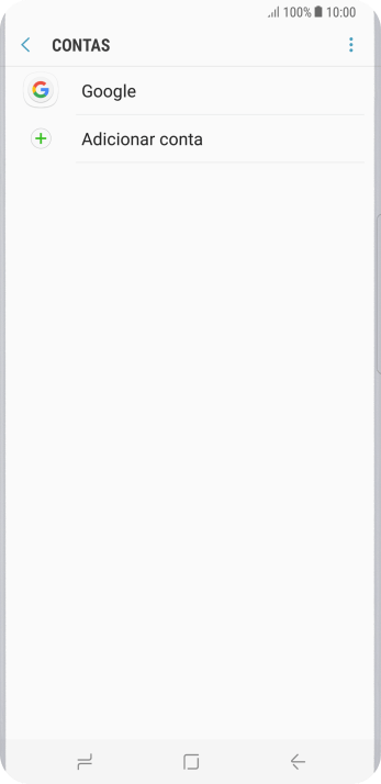 Pressione Adicionar conta. Pressione Adicionar conta.