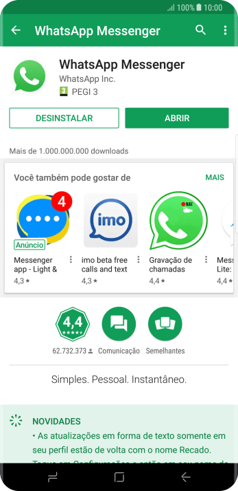 Pressione a tecla de início para finalizar e voltar à tela inicial. Pressione a tecla de início para finalizar e voltar à tela inicial.